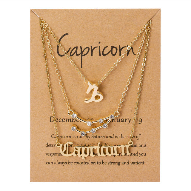 Zodiac Sign Pendant Necklace - TripleM Store