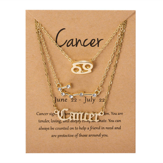 Zodiac Sign Pendant Necklace - TripleM Store