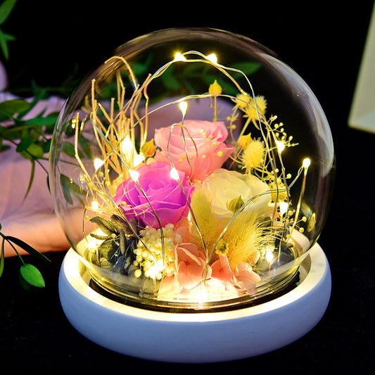 Eternal Flower Rose Glass Cover Gift Box Gift-TripleMstore