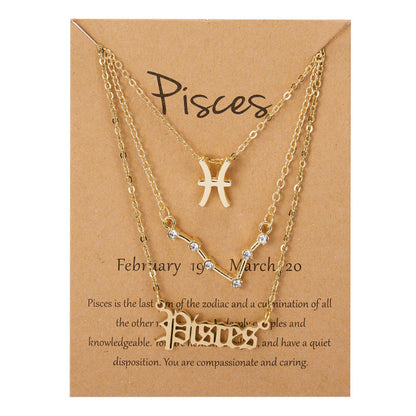 Zodiac Sign Pendant Necklace - TripleM Store