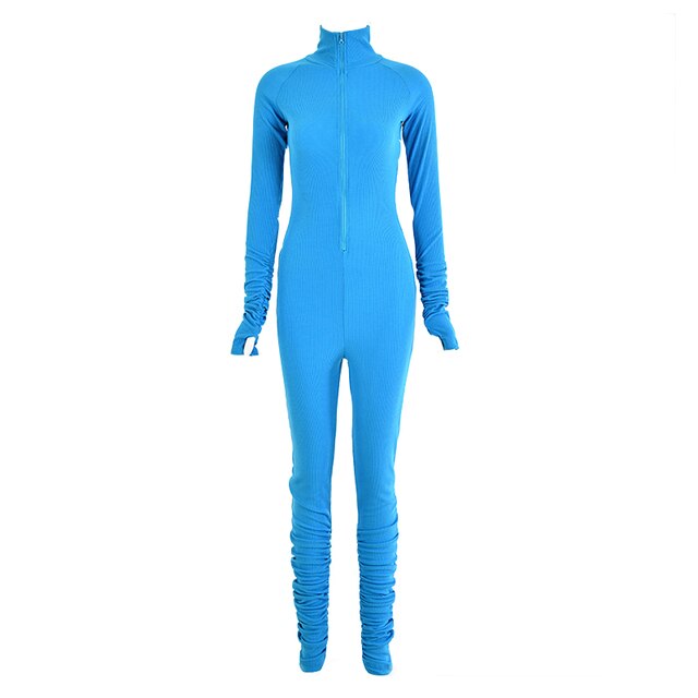 Turtleneck Gloved Sleeve Jumpsuits - TripleM Store