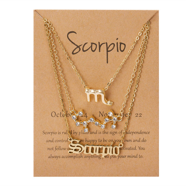 Zodiac Sign Pendant Necklace - TripleM Store