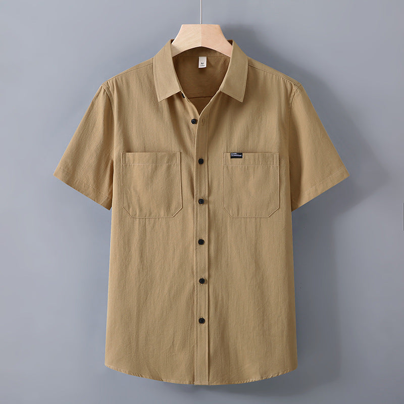 Short Sleeve Shirt Men's Loose Plus Size Workwear Tops