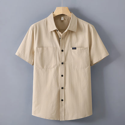 Short Sleeve Shirt Men's Loose Plus Size Workwear Tops