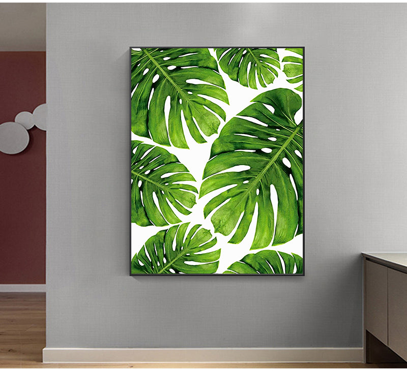 Home Decor Green Plant Canvas Painting - TripleM Store