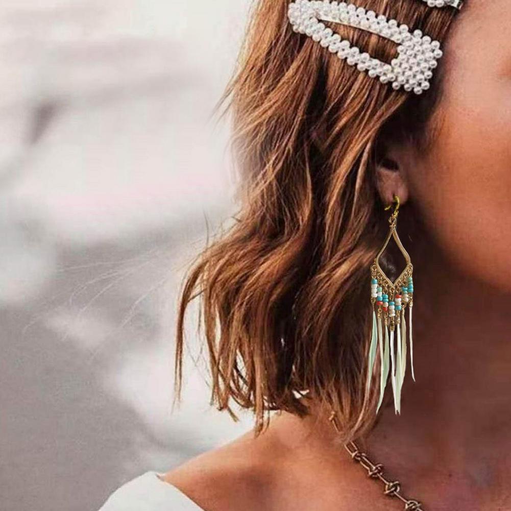 Tassels Feather Earrings - TripleM Store