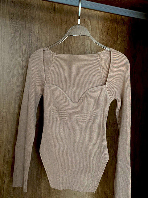 Woman's Long Sleeve Knitted Pullover - TripleM Store