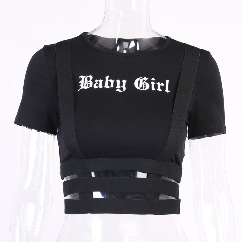 Crop Top O-Neck T-shirt - TripleM Store