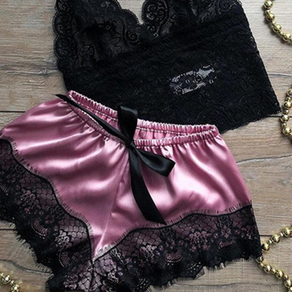 Lace Satin Sleepwear Set - TripleM Store