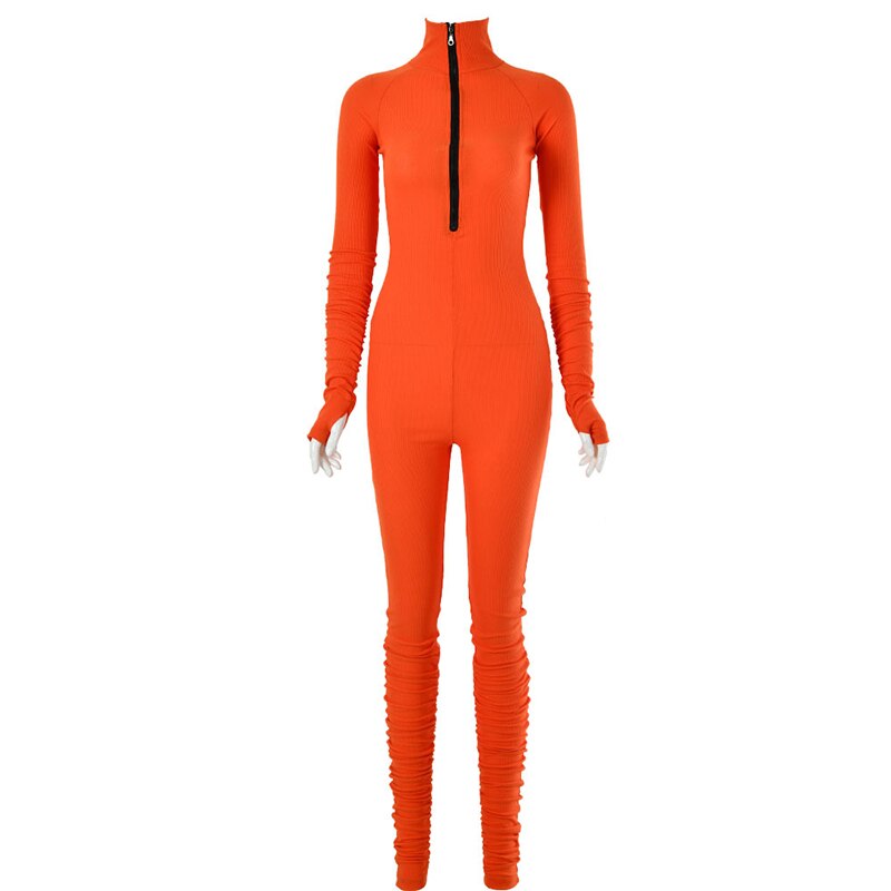 Turtleneck Gloved Sleeve Jumpsuits - TripleM Store