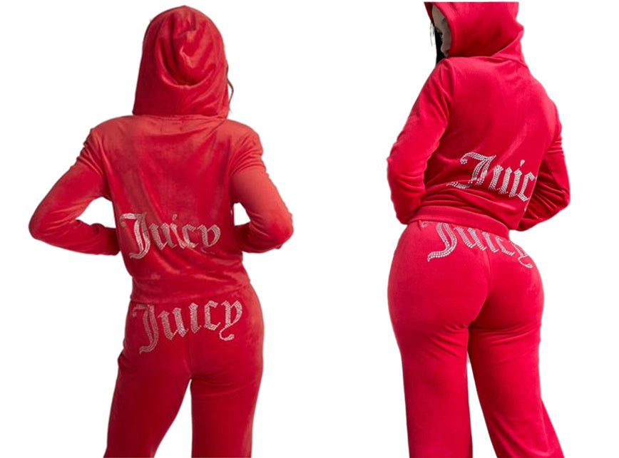 Juicy Sweatshirt and Pants with Diamonds - TripleM Store