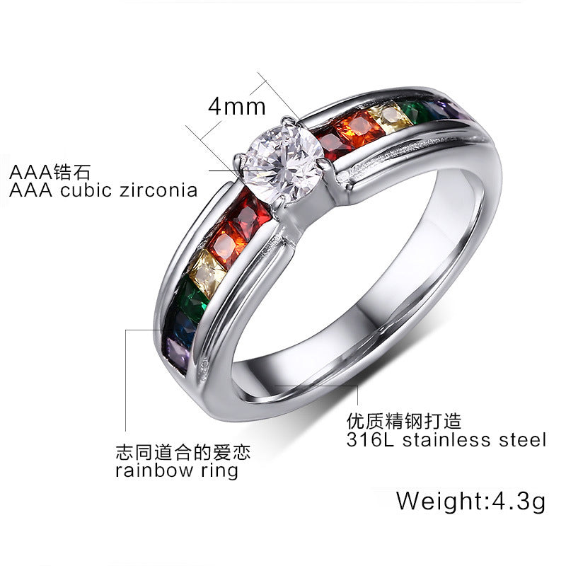 Zircon Rainbow Ring - TripleM Store